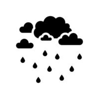 ilustración de vector de icono de glifo de agua de precipitación