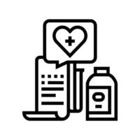 getting medicines line icon vector illustration