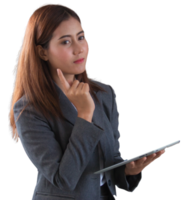 Asia business woman working in a cafe png