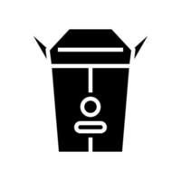 takeaway food box glyph icon vector illustration