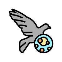 psitacosis pájaro color icono vector ilustración