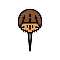 arthropod horseshoe crab ocean color icon vector illustration