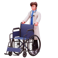 Illustrazione del medico maschio del carattere 3d png