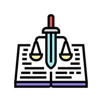 constitution law color icon vector illustration