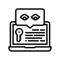 key security system line icon vector illustration