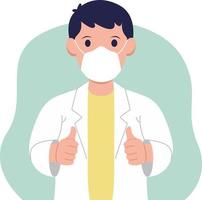 Flat doctor illustration design vector