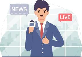 anchor man news headline breaking tv media vector