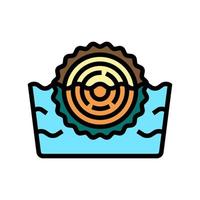 watering wood trunk color icon vector illustration