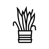 drying house plant line icon vector illustration