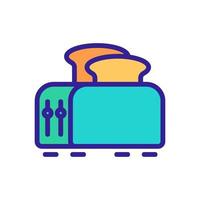 automatically toaster with one ready made toaster icon vector outline illustration