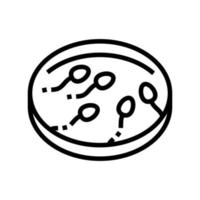 ilustración de vector de icono de línea de preparación de esperma
