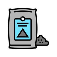 cement bag color icon vector illustration
