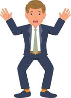 office man with happy expression vector