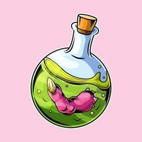 zombie fingers in a bottle vector