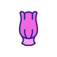 vase in shape of flower icon vector illustration