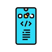 phone application development color icon vector illustration