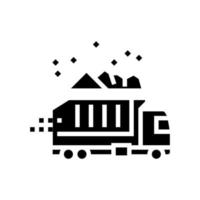 truck delivery glyph icon vector illustration