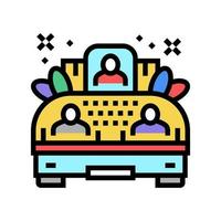 platform on parade color icon vector illustration