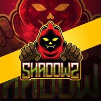 Shadow esport mascot logo design vector