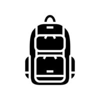 backpack rucksack glyph icon vector illustration