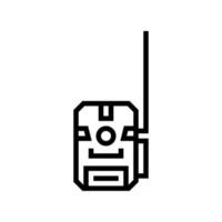 ilustración de vector de icono de línea de cámara de caza
