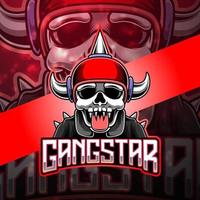 Gangstar esport mascot logo design vector