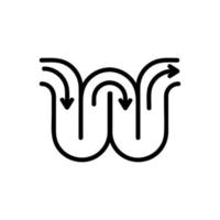 vector de icono de alcantarillado doméstico. ilustración de símbolo de contorno aislado
