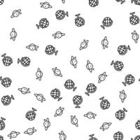 Geography And Astronomy Seamless Pattern Vector