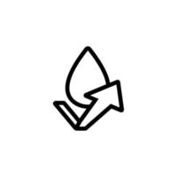 icono de vector repelente al agua. ilustración de símbolo de contorno aislado