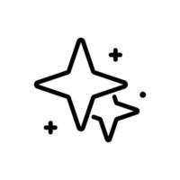 quadrangular star shine effect icon vector outline illustration