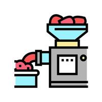 grinding meat device color icon vector illustration