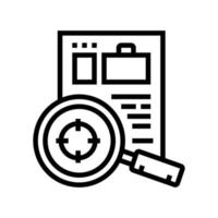 researching cv or business case line icon vector illustration