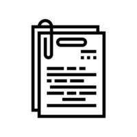 note paper list line icon vector illustration