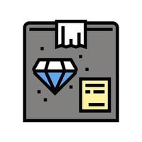 jewelry product in box color icon vector illustration