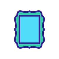 Mirror in the frame of the vector icon. Isolated contour symbol illustration