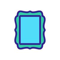 Mirror in the frame of the vector icon. Isolated contour symbol illustration