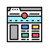 website creation color icon vector illustration