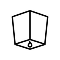 square air flashlight icon vector outline illustration