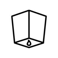 square air flashlight icon vector outline illustration