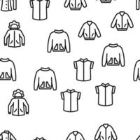 Jacket Fashion Clothes Vector Seamless Pattern