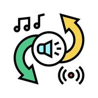 audio converter color icon vector illustration