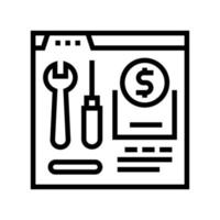 repair shop department line icon vector illustration