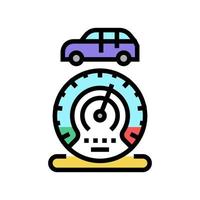 mileage car equipment color icon vector illustration