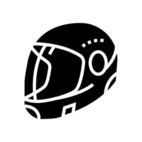 ilustración de vector de icono de glifo de casco de protección