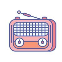 radio retro tech vector