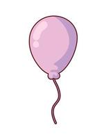 pink balloon party vector