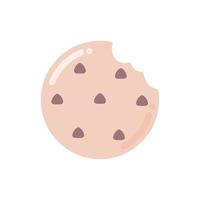 bitten cookie icon vector