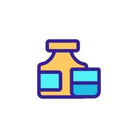 medicine in glass packaging icon vector. Isolated contour symbol illustration vector