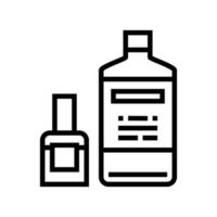 Quitaesmalte de uñas botellas línea icono vector ilustración
