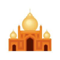 arab temple building vector